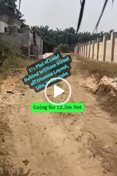 One and Half Plot of Land for Sale at Udu. #0075