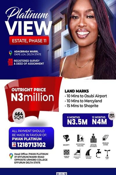 Platinum View Estate Phase ll at Adagbrasa, after Osubi. #0116