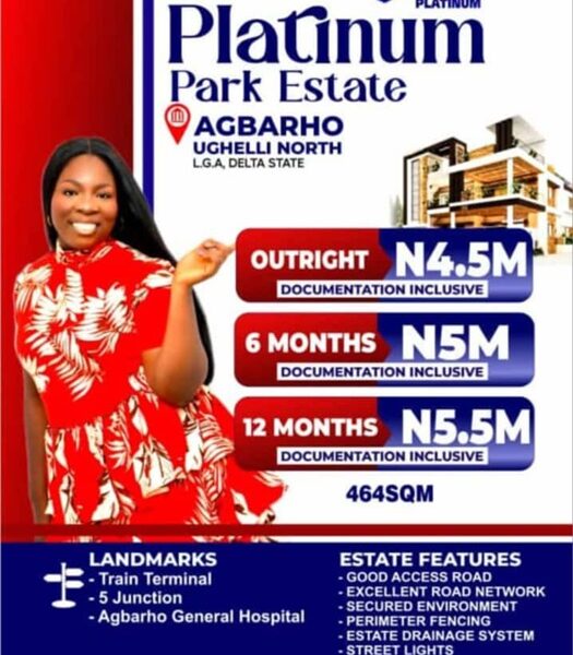 Platinum Park Estate at Agbarho.#0117